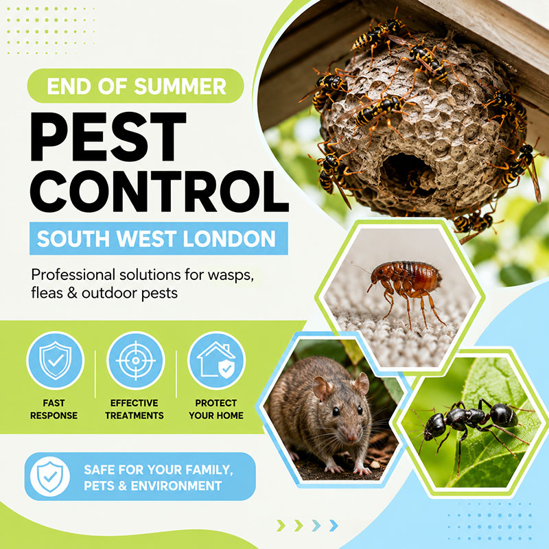 End of Summer Pest Control in South West London: Wasps, Fleas & Outdoor Pests